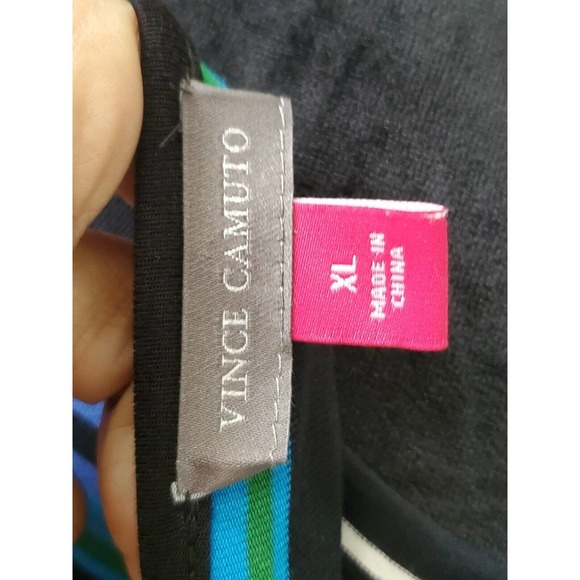 Vince Camuto Womens Multicolor Striped Long Sleeve Round Neck Sweater Size XL - Picture 7 of 10